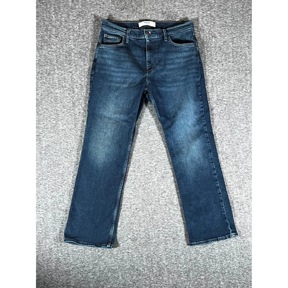 Hollister Bootcut Jeans Mens‎ 34x30 Dark Wash Denim Blue Fits 34x29